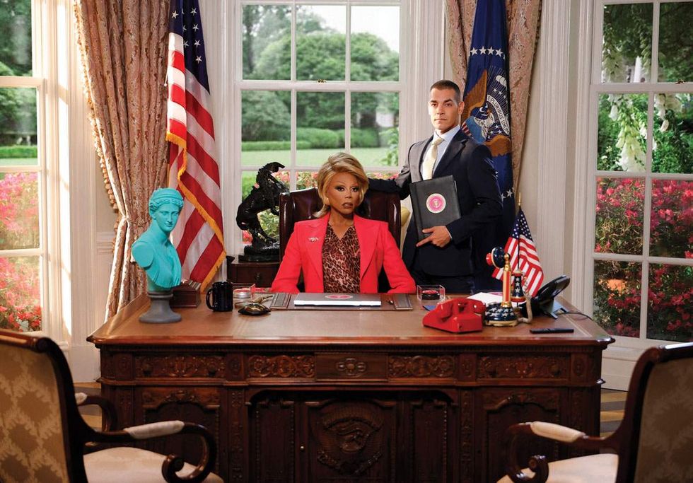 RuPaul and Matt Rogers in Stop That Train