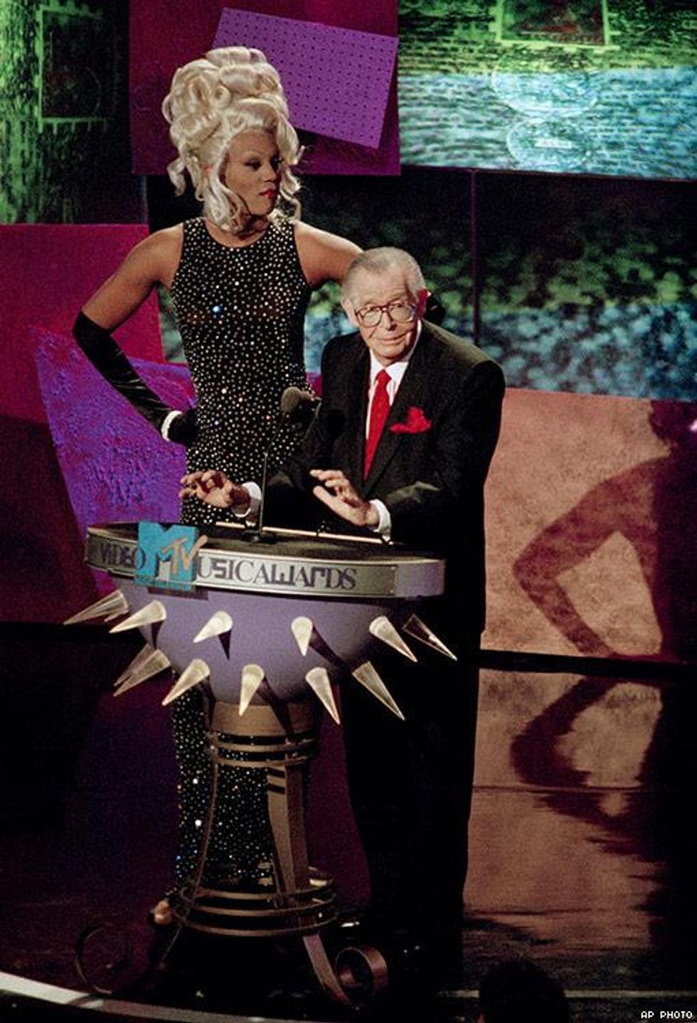 RuPaul Butts Head with Milton Berle (1993)