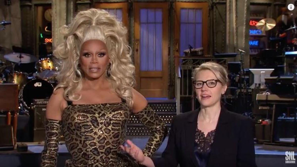 RuPaul in drag in a teaser for Saturday Night Live