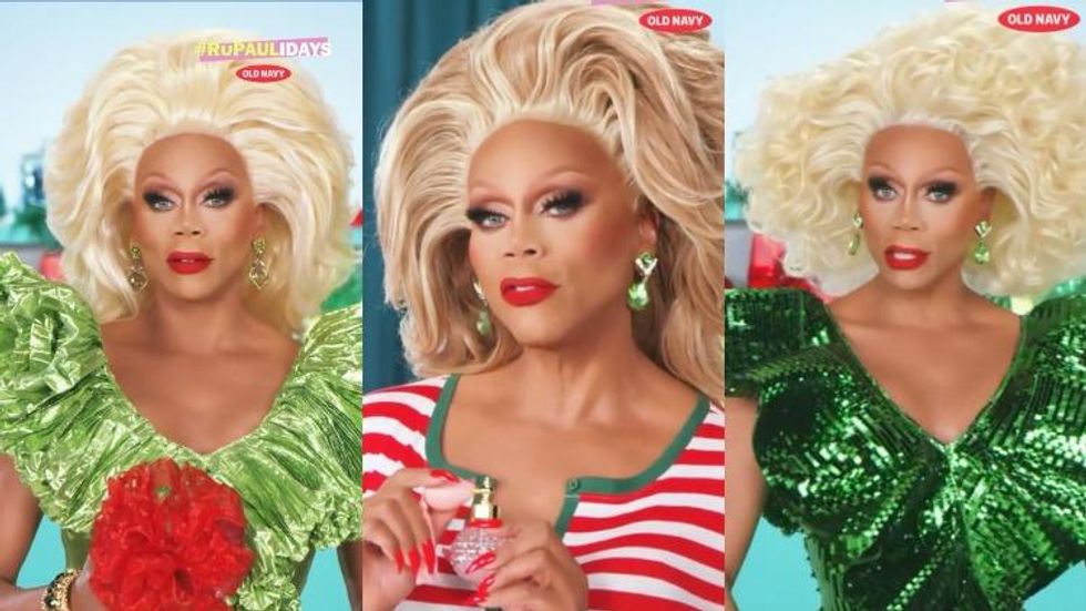 RuPaul in Old Navy Holiday show, RuPaulidays.