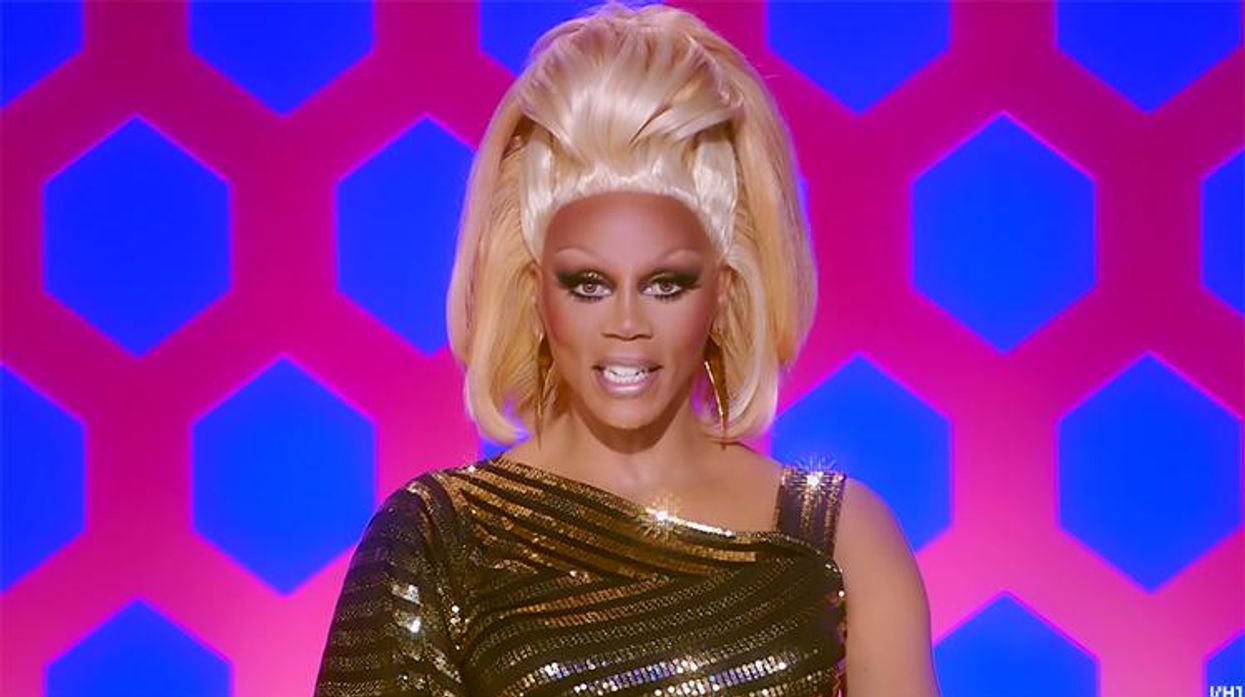 RuPaul judging on Drag Race.