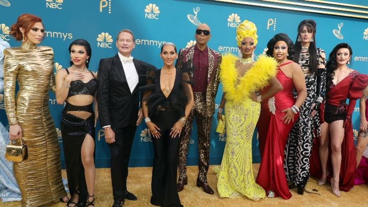RuPaul's Drag Race season 14 cast at the 2022 Emmy Awards