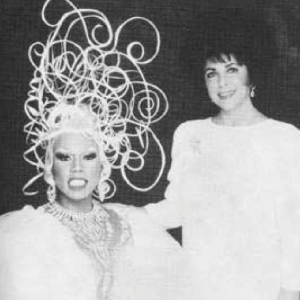 RuPaul with Elizabeth Taylor