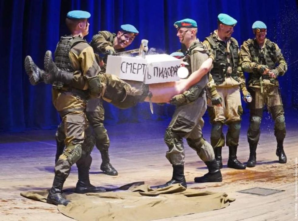 Russian Cadets Hold Mock Execution of Gay Man in Front of Shocked Audience