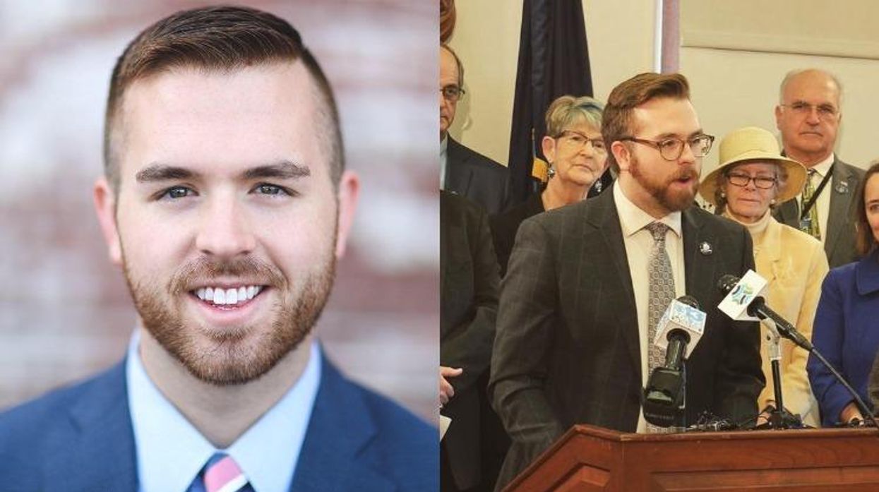 Ryan Fecteau at a lectern
