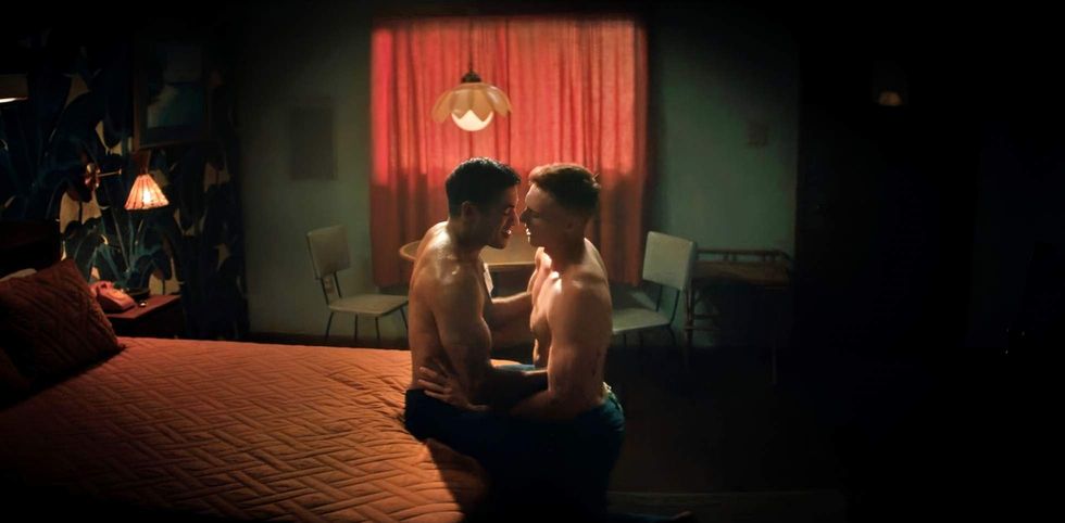 Sachin Bhatt as Major Wilkinson and Max Parker as Sgt. Sullivan on Boots