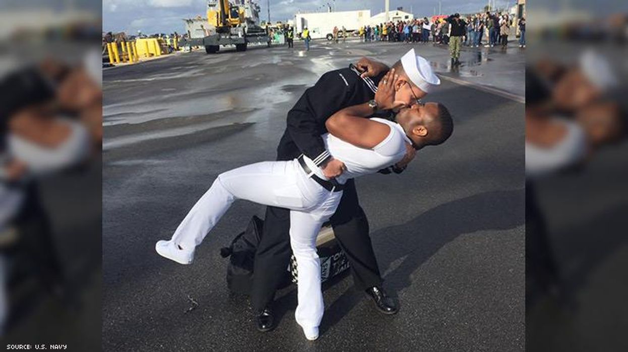 Sailor’s Romantic Gay Kiss Causes Homophobic Uproar in Florida