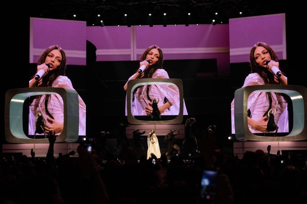 Saleka Shyamalan as Lady Raven in 'Trap'