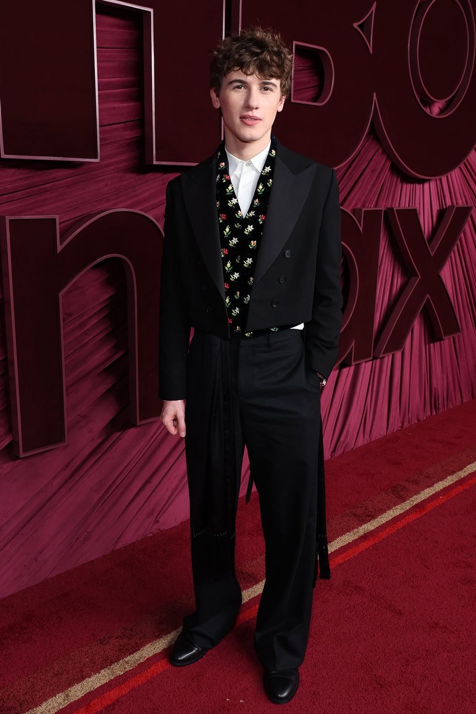 Sam Nivola at the 2025 Emmys HBO Max party in Dior