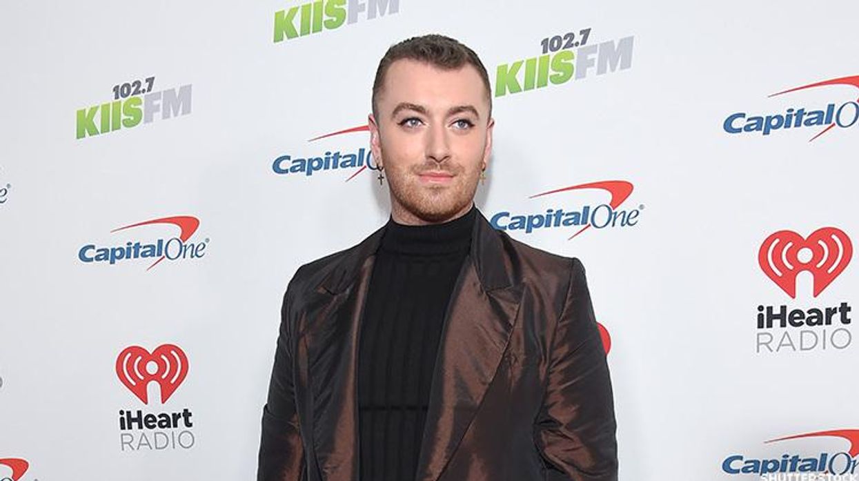 Sam Smith on red carpet.