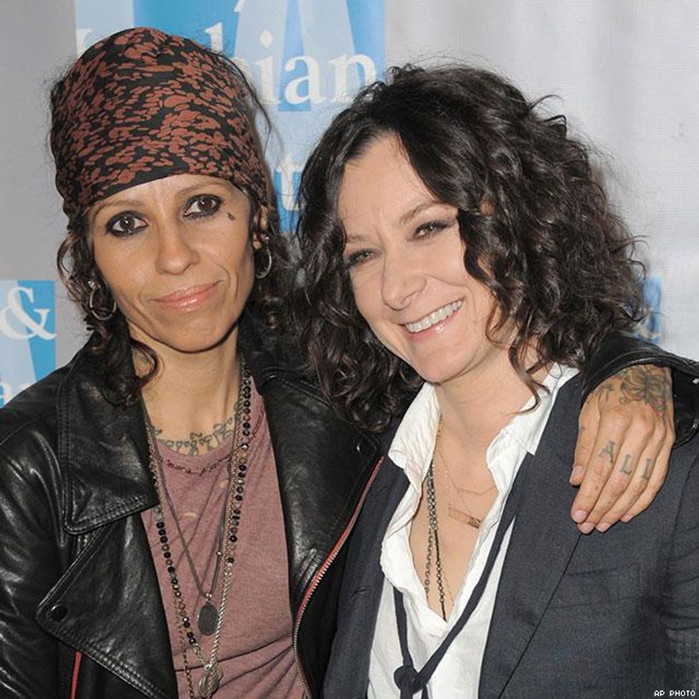 Sara Gilbert, 40 and Linda Perry, 50
