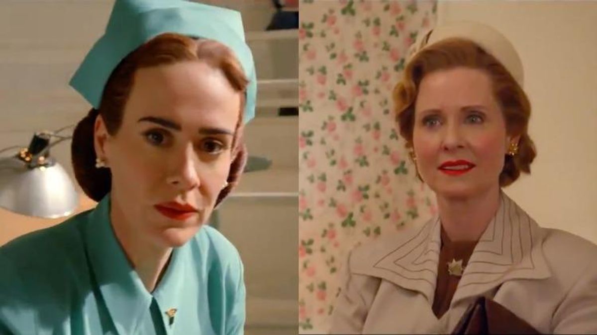 Sarah Paulson and Cynthia Nixon reveal they were cast in "Ratched" because Ryan Murphy felt it was important to have "two queer women playing two queer women."