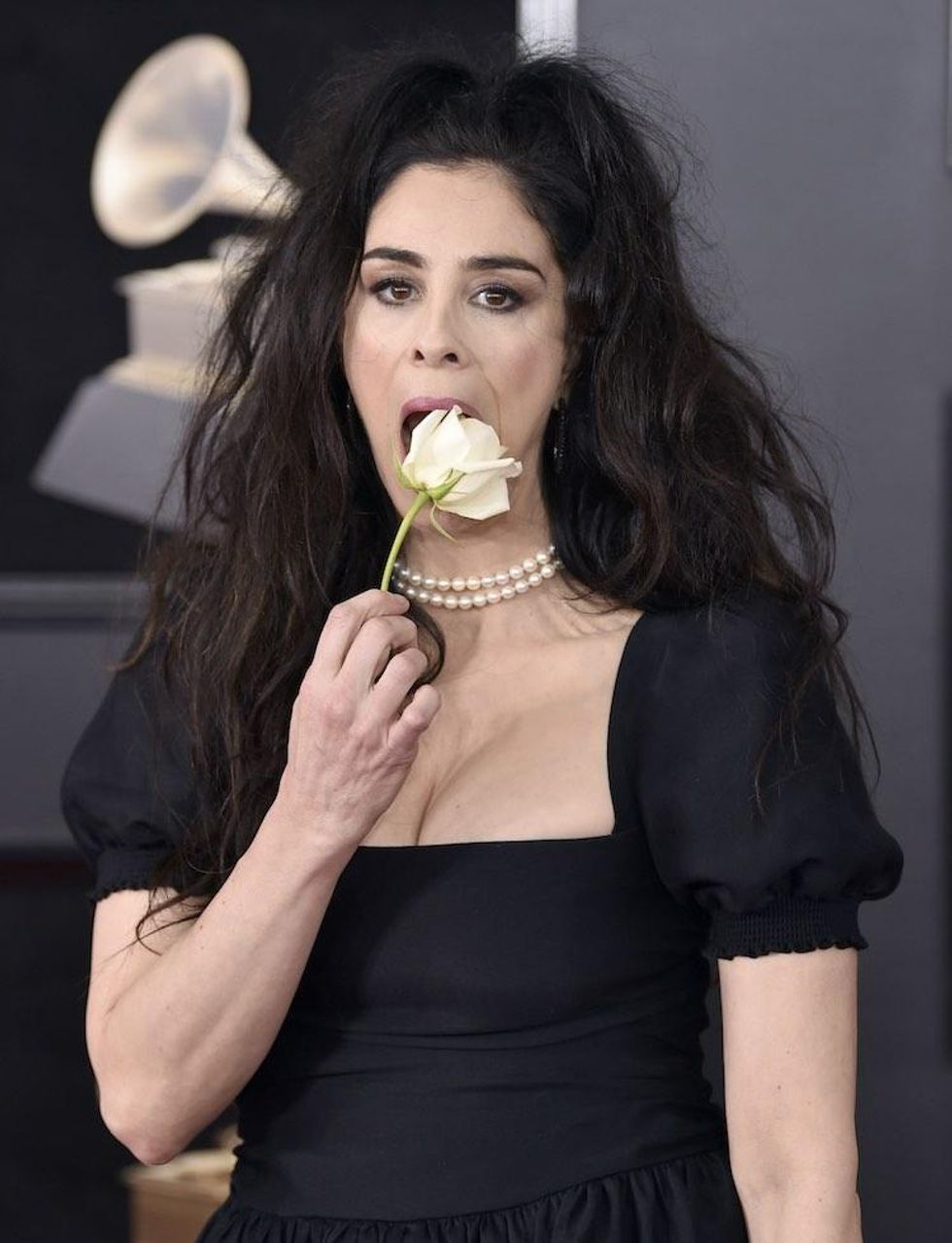 Sarah Silverman Eating A Flower