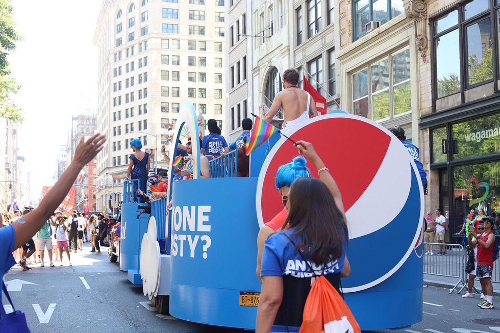 Scenes from the Pepsi x Out WorldPride float