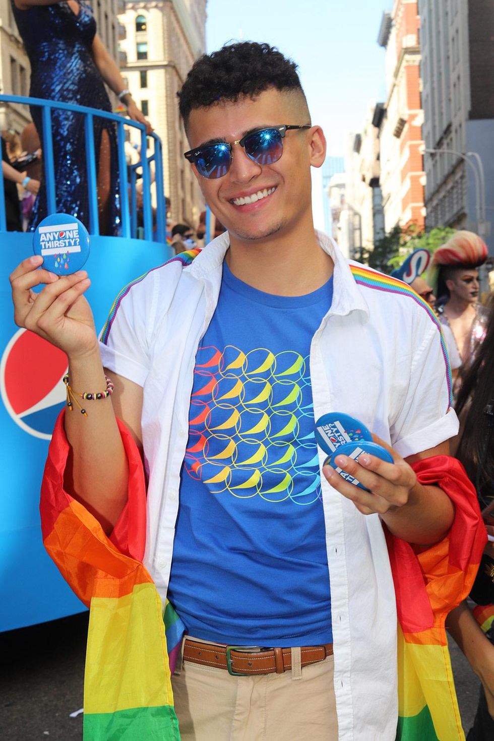 Scenes from the Pepsi x Out WorldPride float