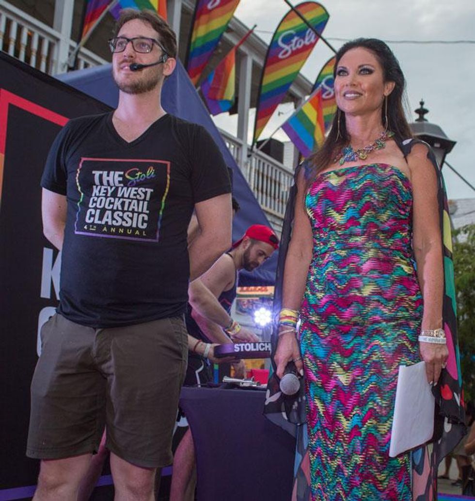 Scott awaits the judges verdict with co-host LeeAnne Locken.
