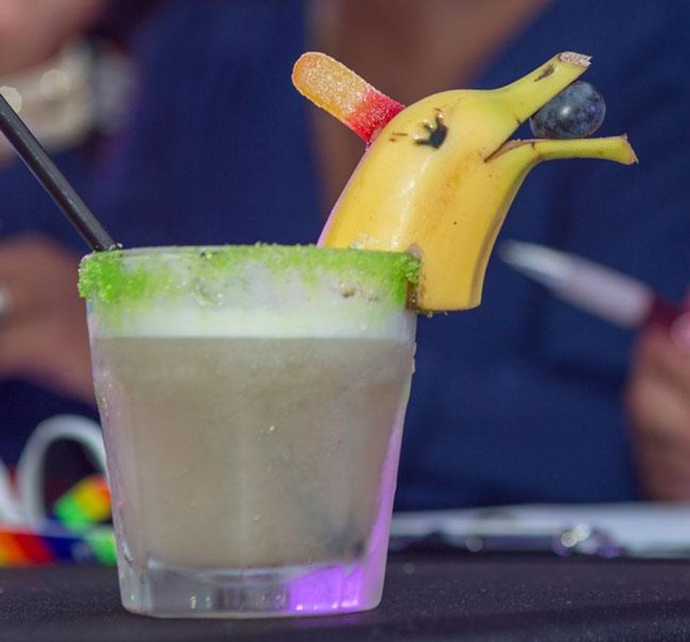 Scott's "Disco Nap" is topped with a unicorn dolphin. Yes, a unicorn dolphin.