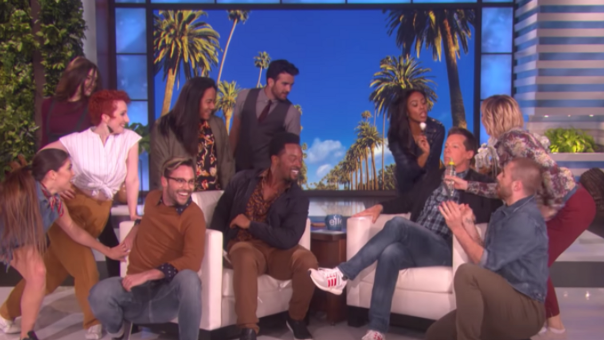 Sean Hayes Dances His Way Into His 'Ellen' Guest-Hosting Gig (Watch)