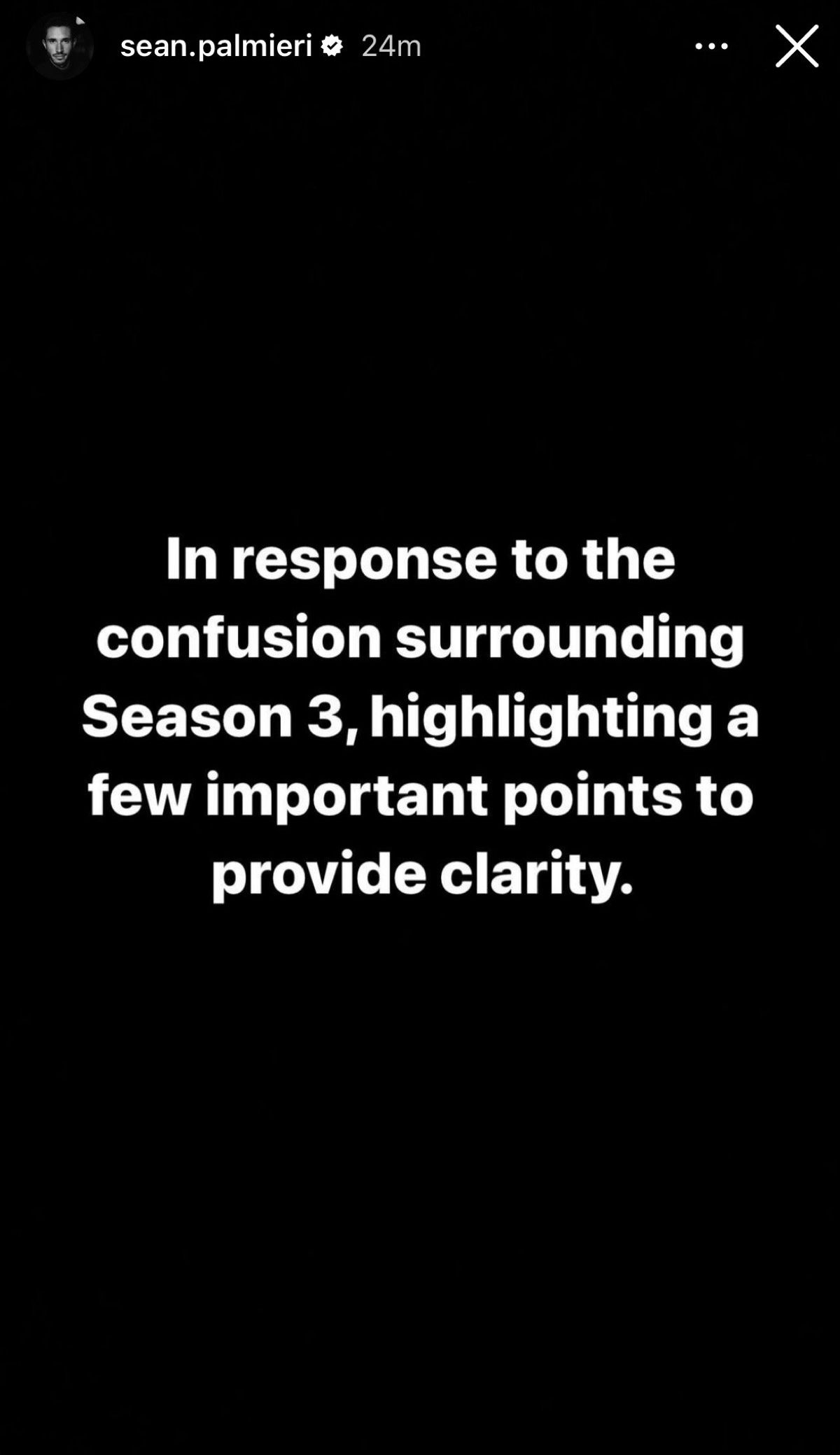 Sean Palmieri via Instagram story