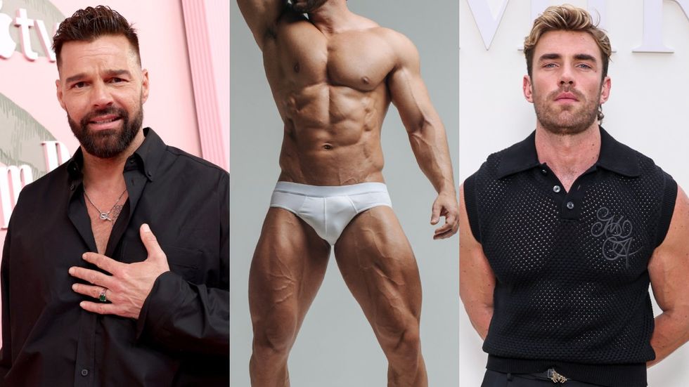Sexy gay celebrity men wearing briefs underwear: Ricky Martin, Zane Phillips
