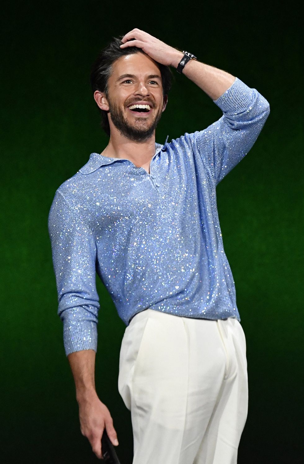 Sexy, hot pictures of gay actor Jonathan Bailey on the 'Wicked' press tour.