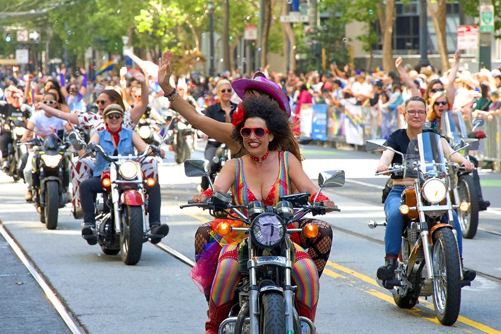 SF CA Dykes on Bikes LGBTQIA Pride