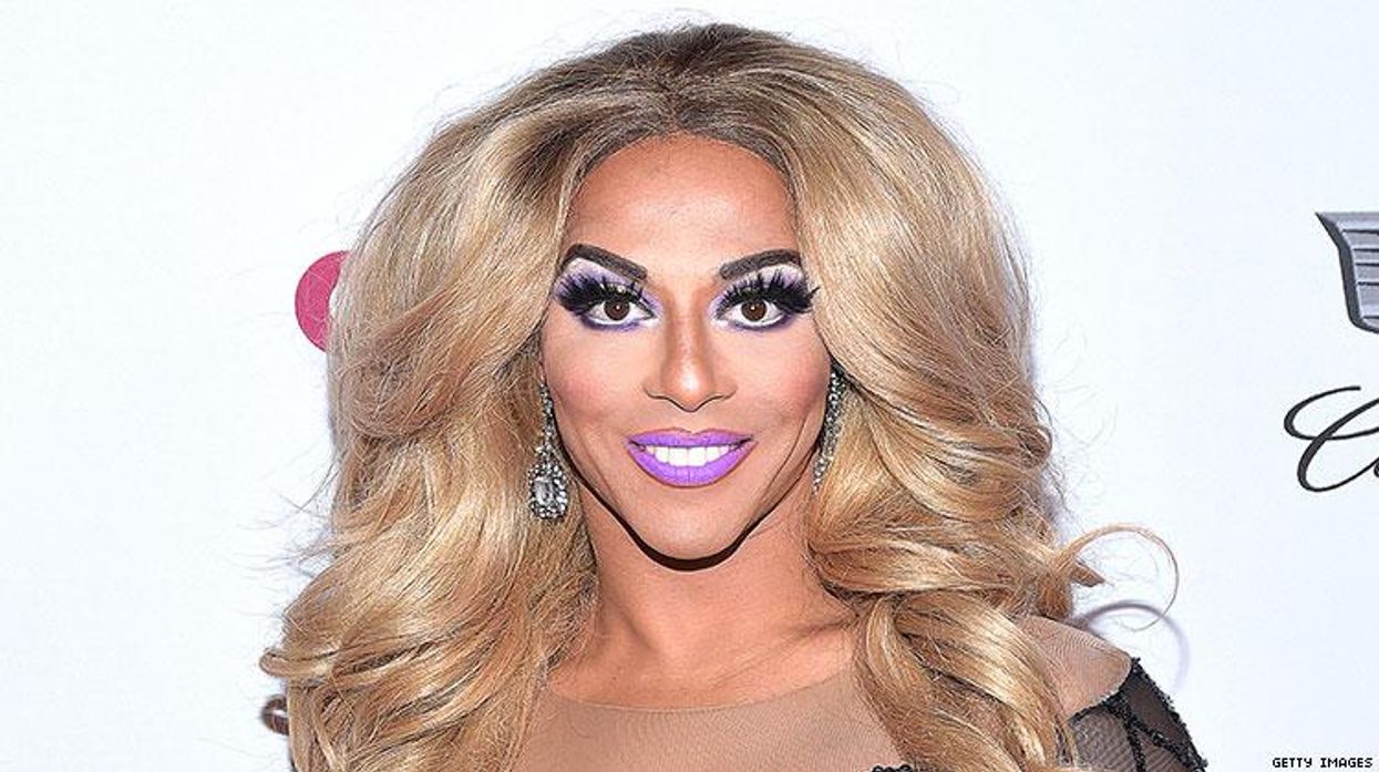 Shangela on a red carpet.