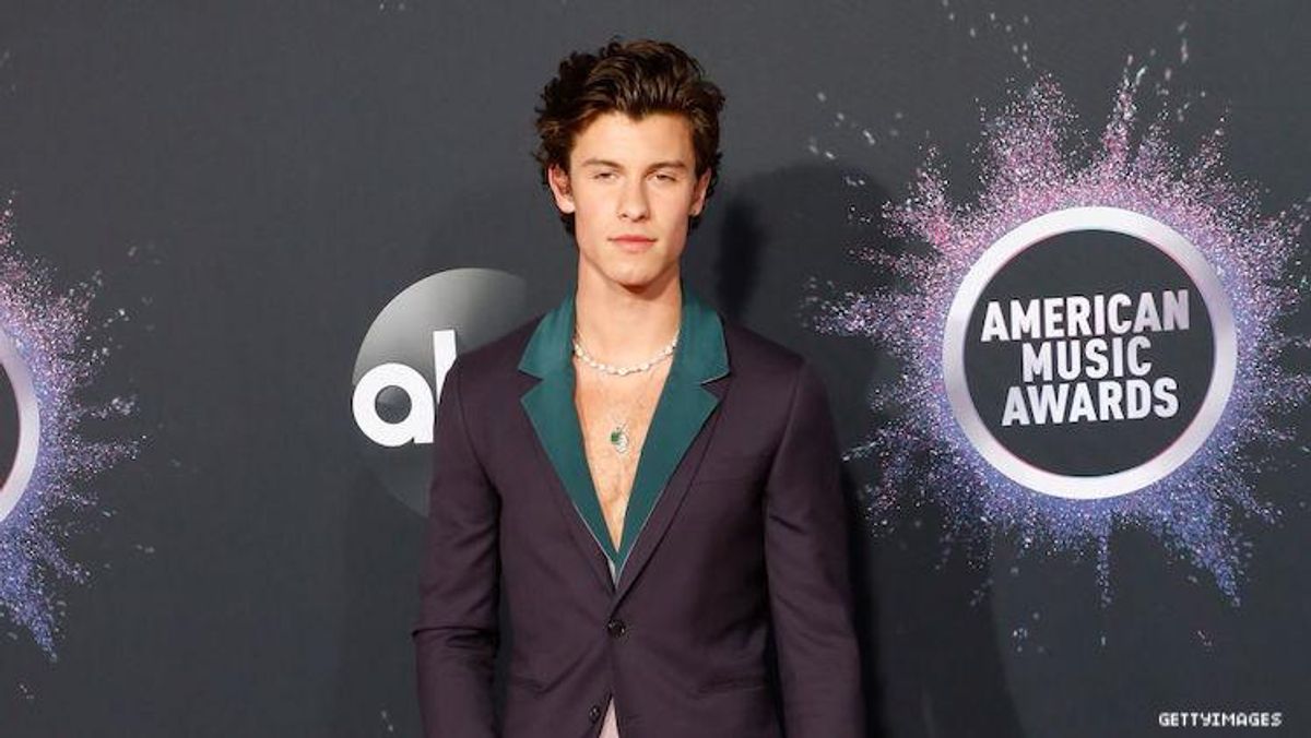 Shawn Mendes on a red carpet.