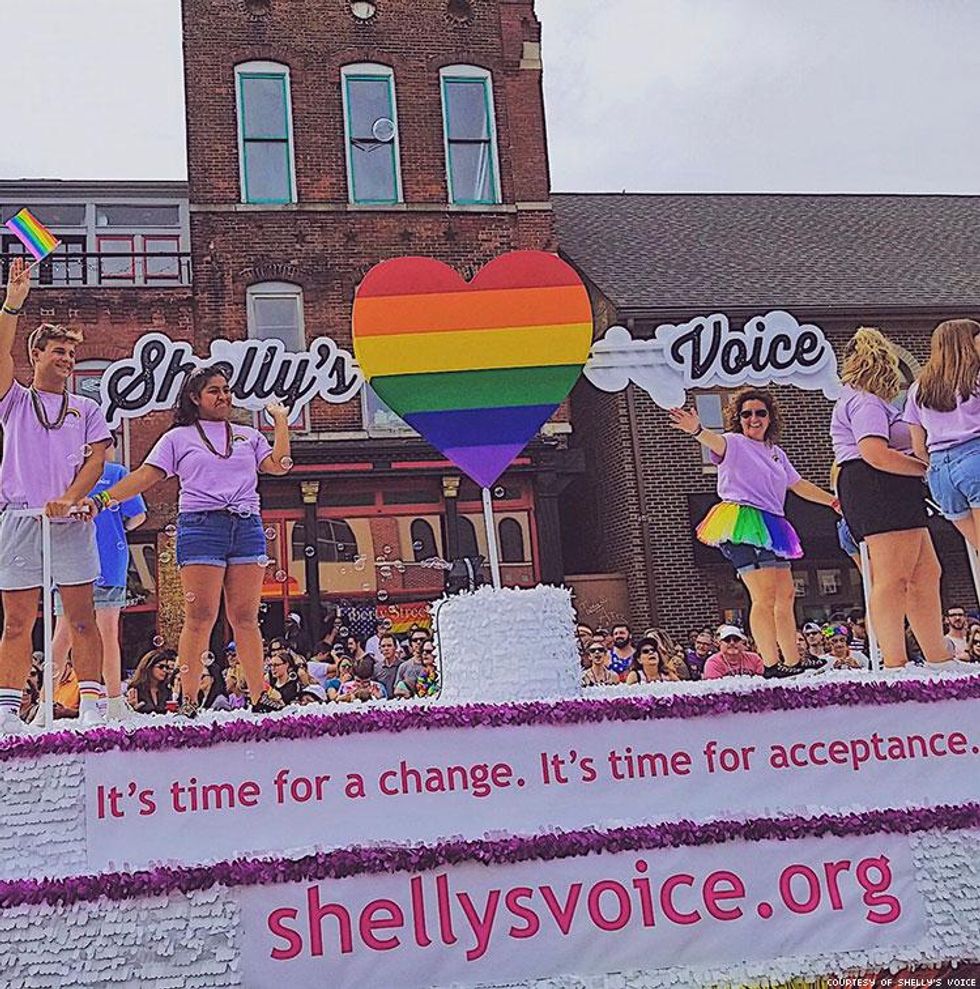 shellys voice indianapolis pride parade nonprofit organization roncalli high school students support lesbian gay ally teacher fired employment discrimination lgbt lgbtq