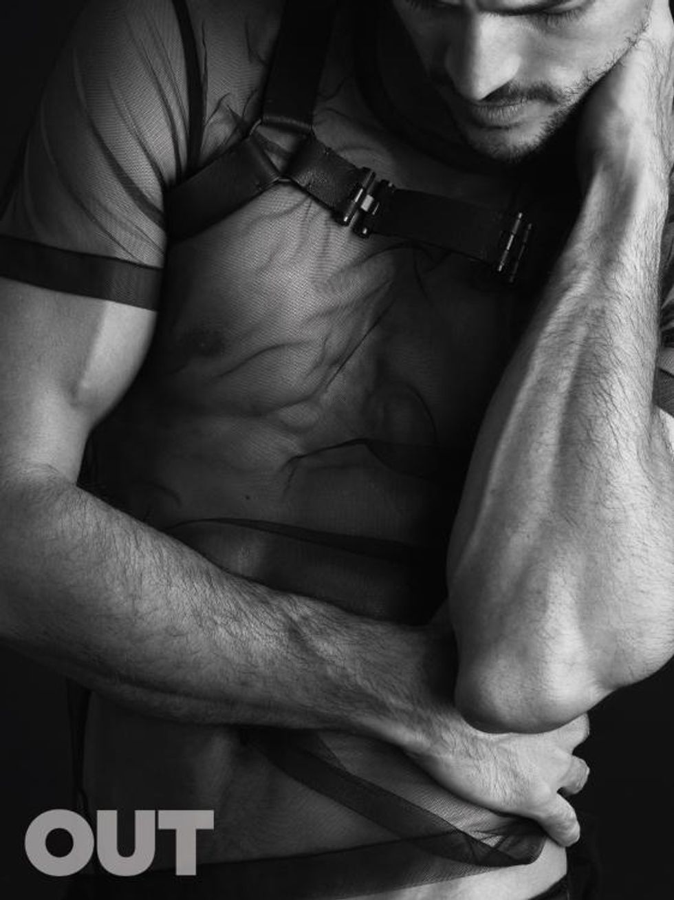 Shirt, $150, by Coach 1941; Harness, $295, and shorts, $295, by Charlie by Matthew Zink