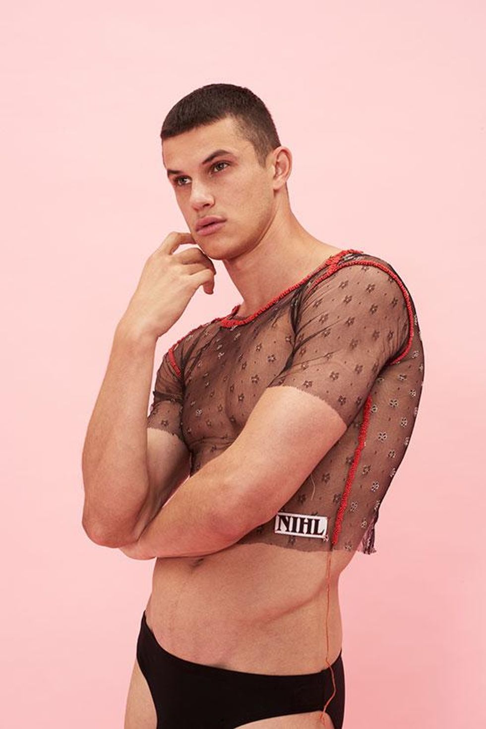 Shirt by NIHL, $450; Briefs by Charlie by MZ, $38