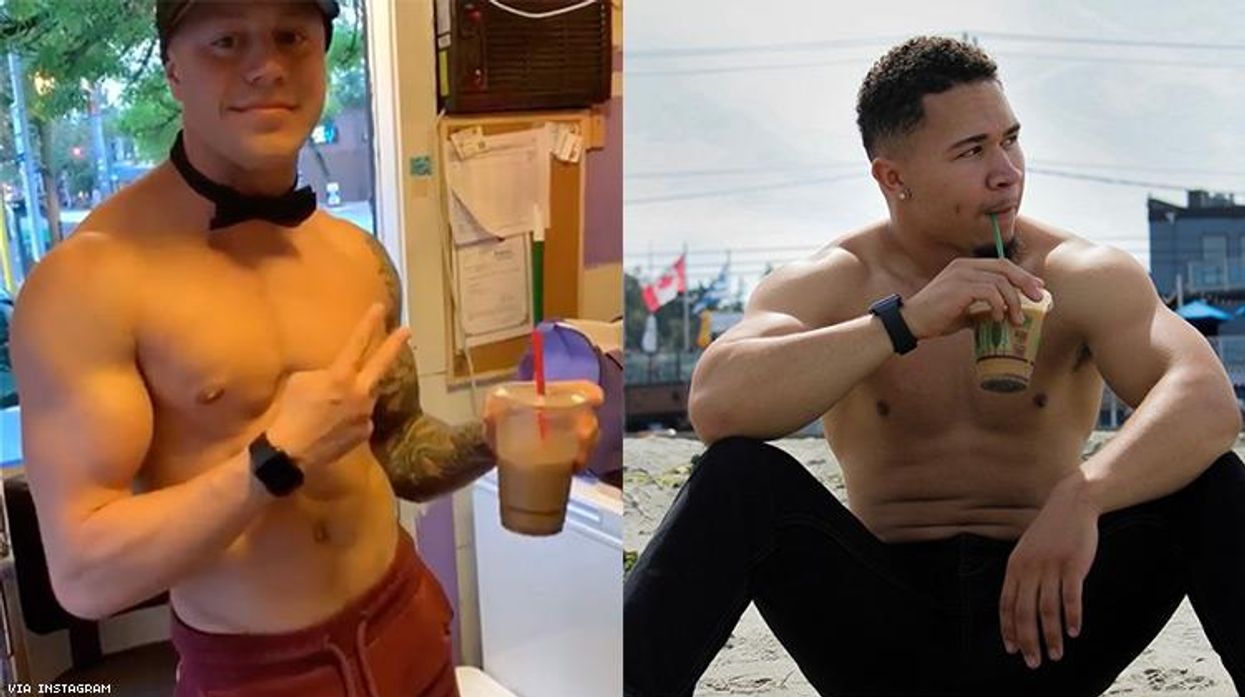 shirtless baristas