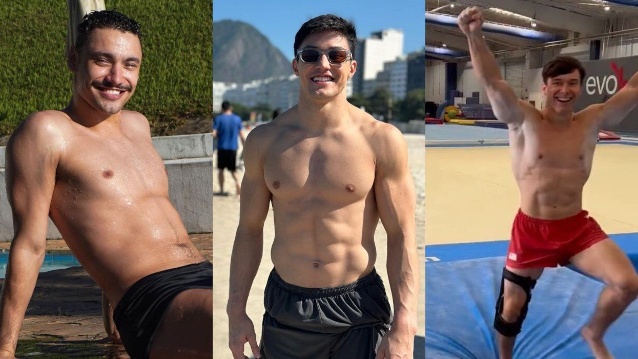 Shirtless pictures of male gymnasts Rayan Dutra, Arthur Nory, & Brody Malone