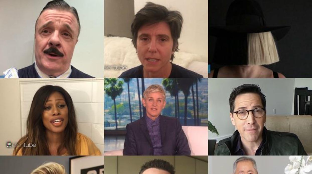 Sia, Laverne Cox, Ellen DeGeneres, Portia de Rossi, Colton Haynes, Nathan Lane, George Takei, Dan Bucatinsky