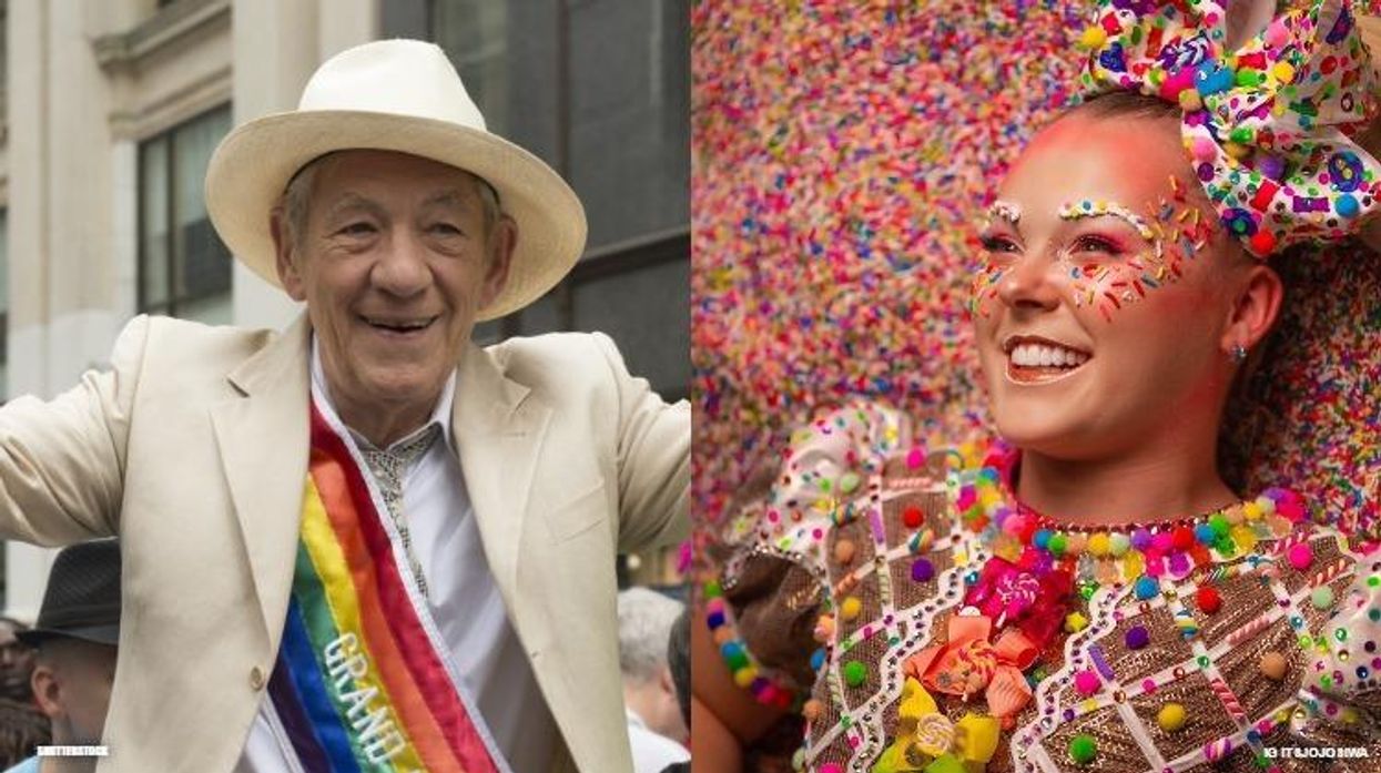 Sir Ian McKlellan and JoJo Siwa