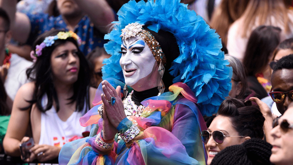 Sister Roma at the San Francisco Pride parade in 2019.