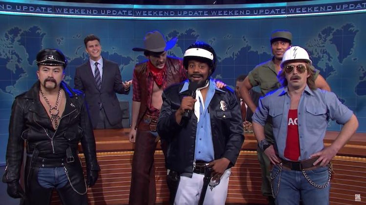 SNL cast as Village People.