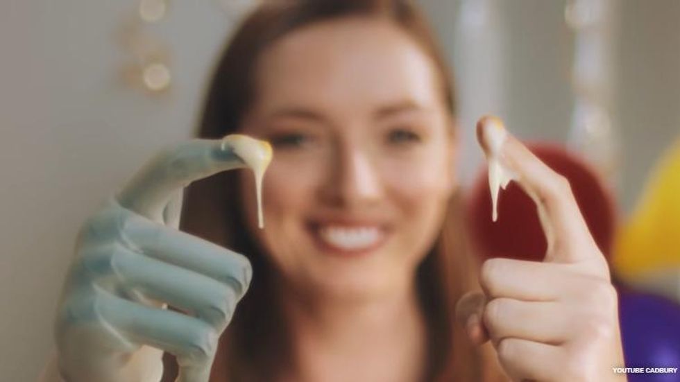 Some people like to dip their fingers in the cream.