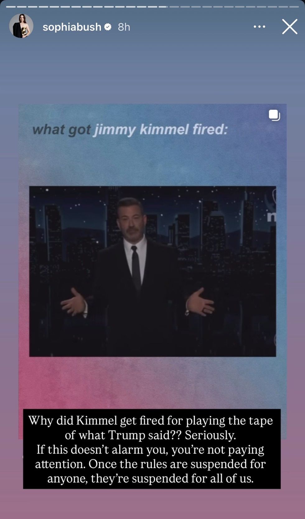 Sophia Bush via Instagram Story