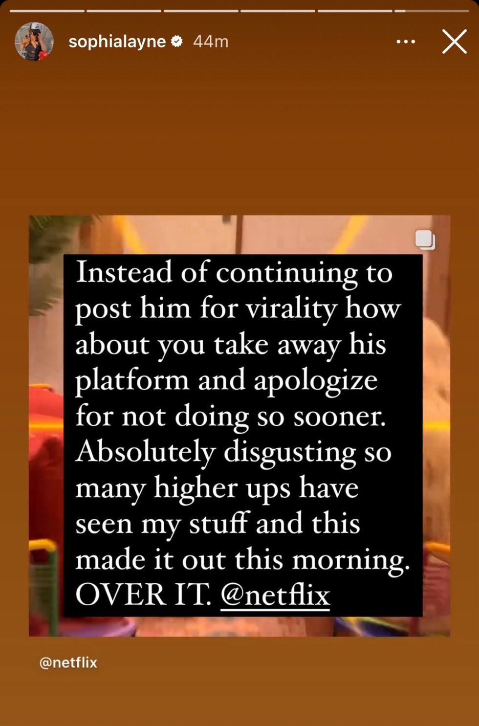 Sophia Layne via Instagram story