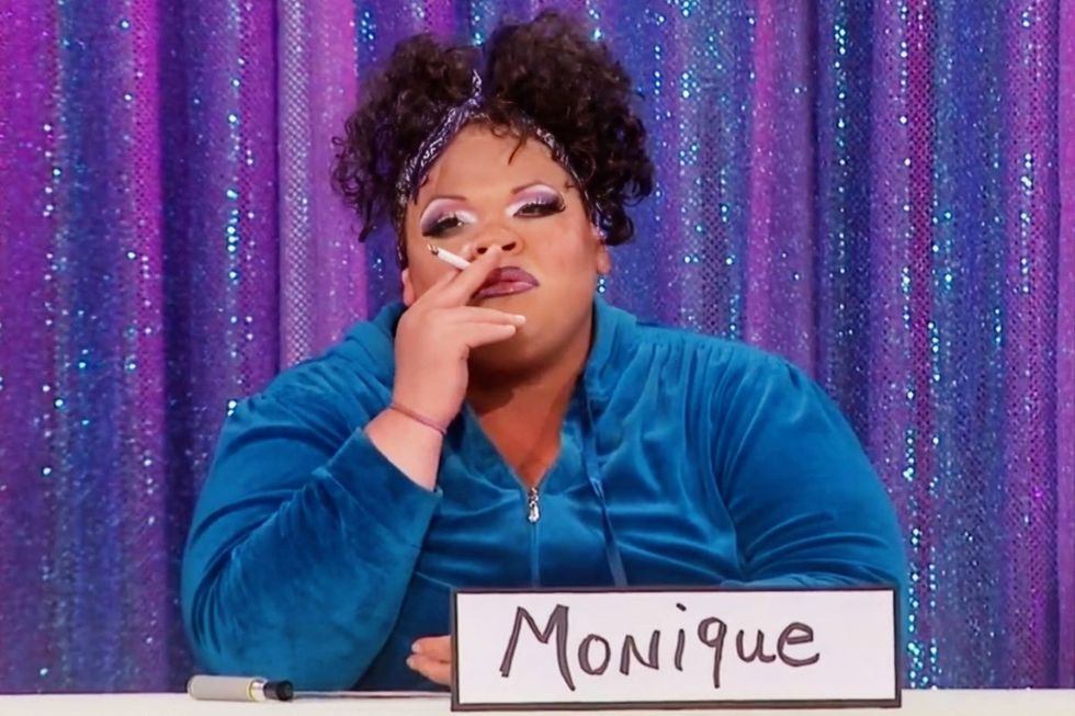 Stacy Layne Matthews as Mo'Nique in the Snatch Game of RuPaul's Drag Race season 3