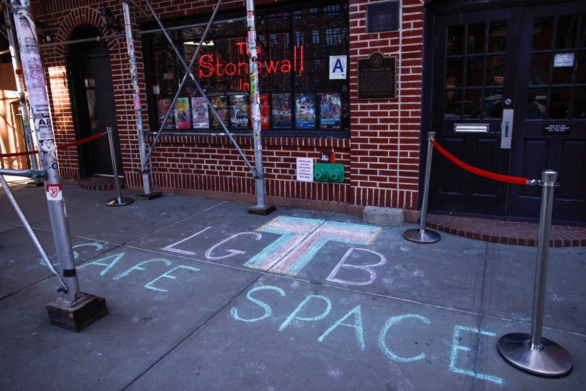 Stonewall protests against trans erasure