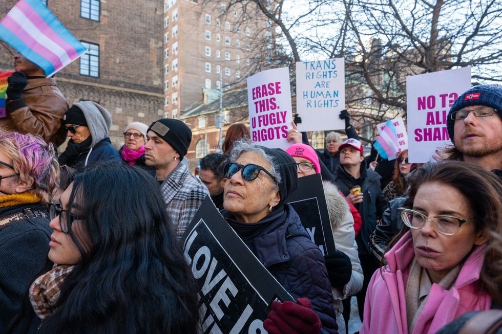 Stonewall protests against trans erasure