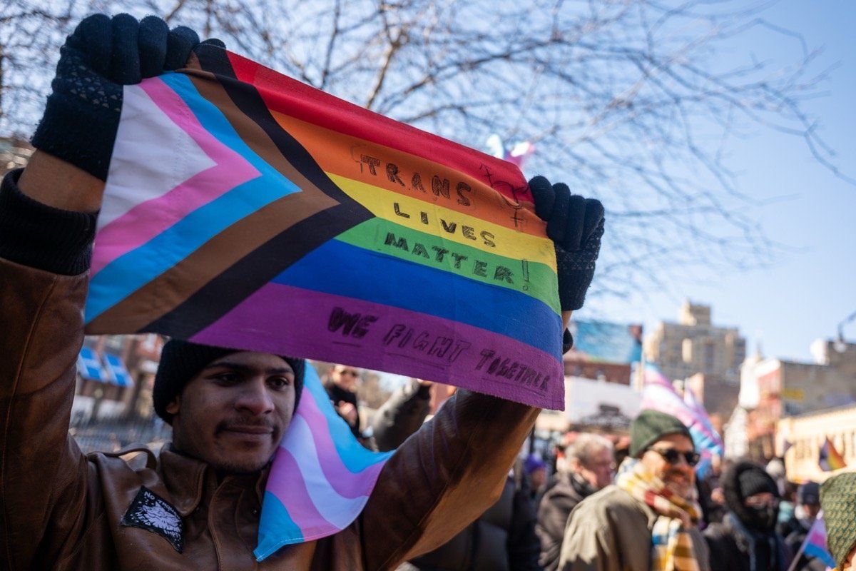 Stonewall protests against trans erasure