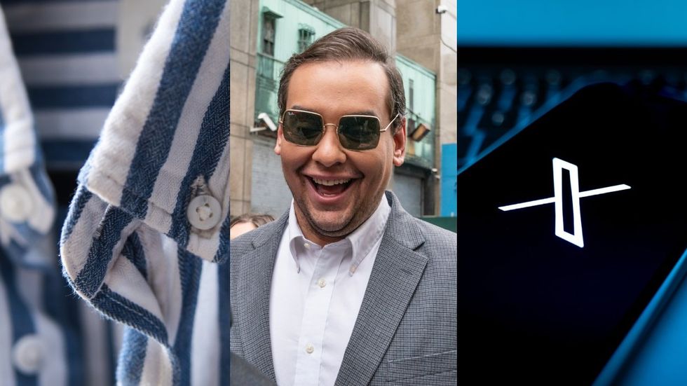 Stripped button-down shirts; George Santos; X