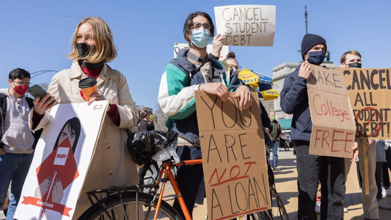 Student debt protest