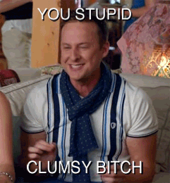 stupid clumsy bitch gif