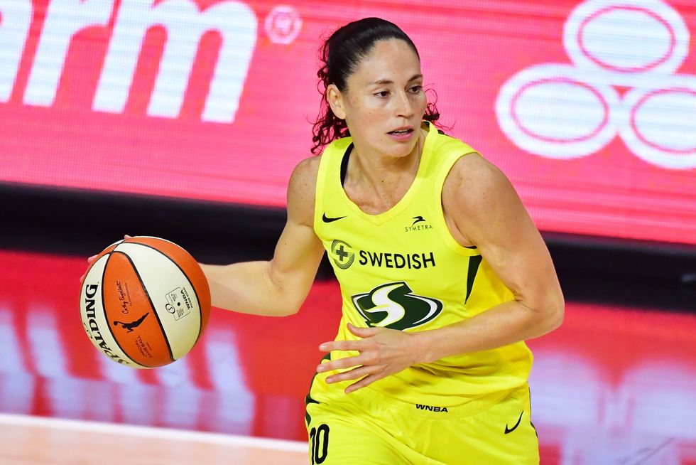 Sue bird #10 of the seattle storm