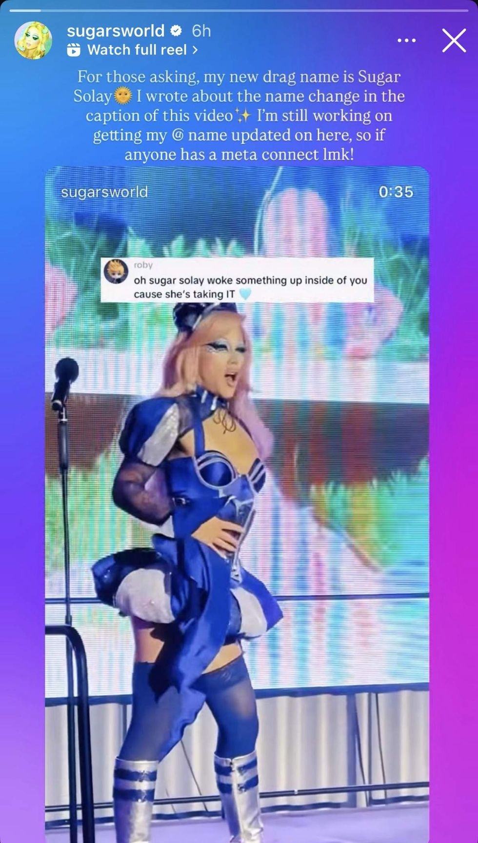 Sugar Solay via Instagram Story