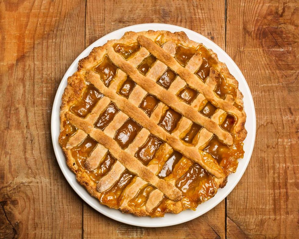 sweet potato pie with lattice crust